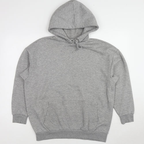 Boohoo Mens Grey Polyester Pullover Hoodie Size S