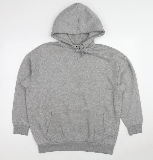 Boohoo Mens Grey Polyester Pullover Hoodie Size S