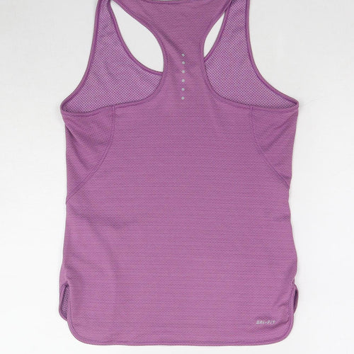 Nike Womens Purple Polyester Pullover Tank Size S Scoop Neck Pullover