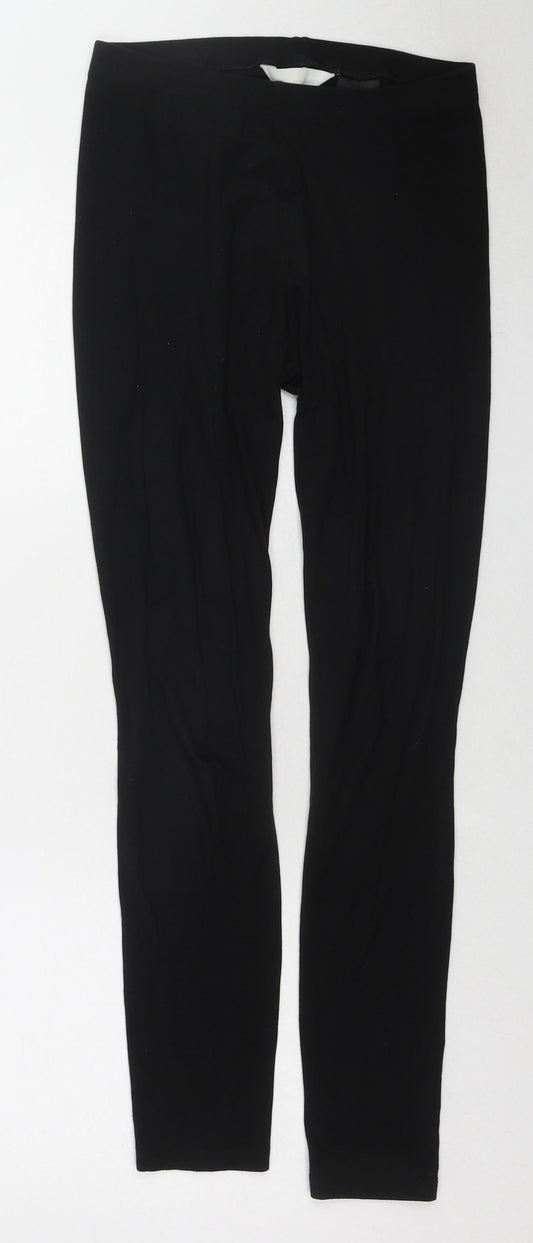 H&M Womens Black Viscose Capri Leggings Size S