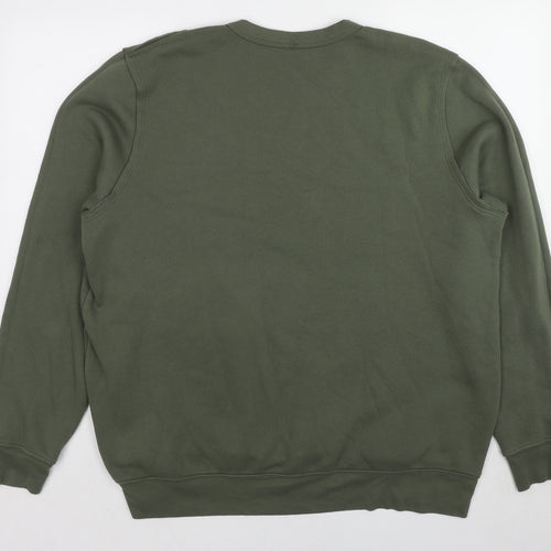 USA Strong Womens Green Cotton Pullover Sweatshirt Size XL
