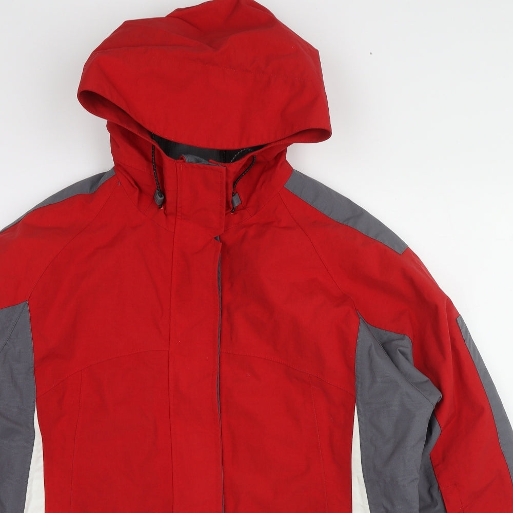 Marks and Spencer Womens Red Ski Jacket Jacket Size 16 Zip