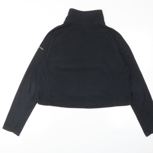 Columbia Womens Black Polyester Pullover Sweatshirt Size L Zip
