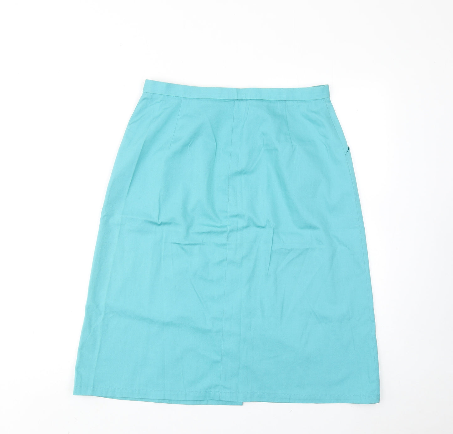 Eastex Womens Blue Polyester A-Line Skirt Size 16 Button