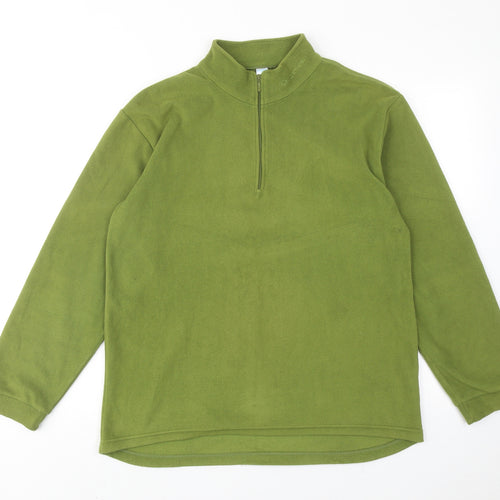 DECATHLON Mens Green Polyester Pullover Sweatshirt Size S