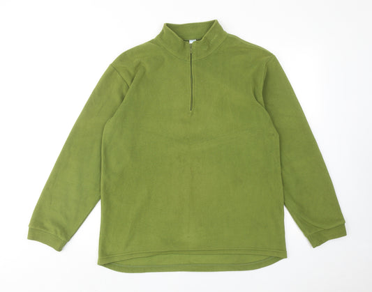 DECATHLON Mens Green Polyester Pullover Sweatshirt Size S
