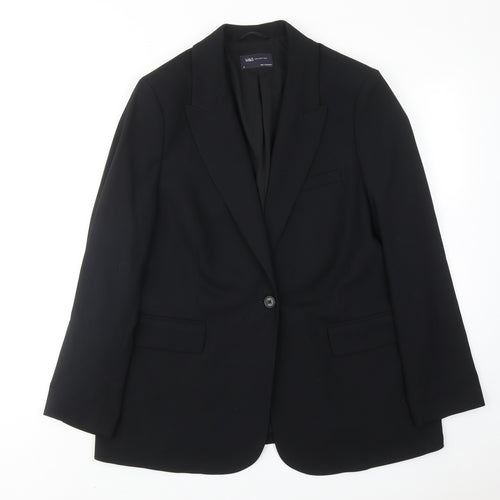 Marks and Spencer Womens Black Polyester Jacket Suit Jacket Size 18
