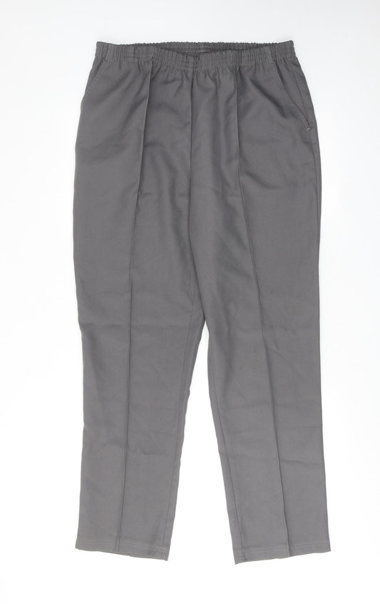 Damart Womens Grey Polyester Trousers Size 18 Regular