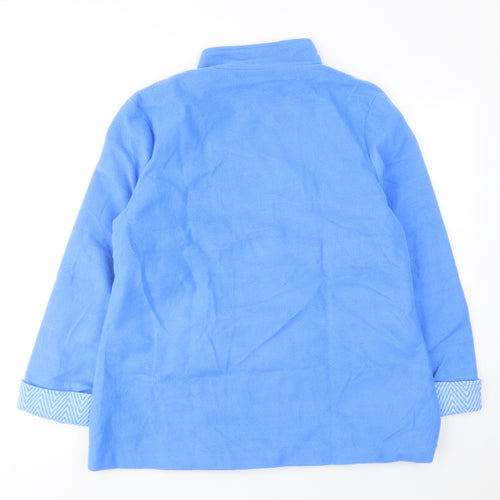 Anne De Lancay Womens Blue Jacket Size M Button