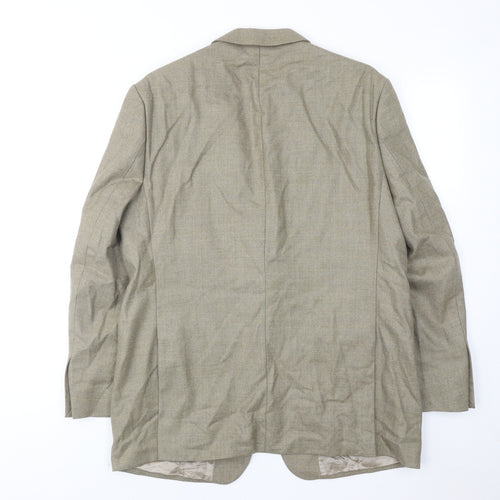 Hugo James Mens Beige Wool Jacket Suit Jacket Size 42 Regular