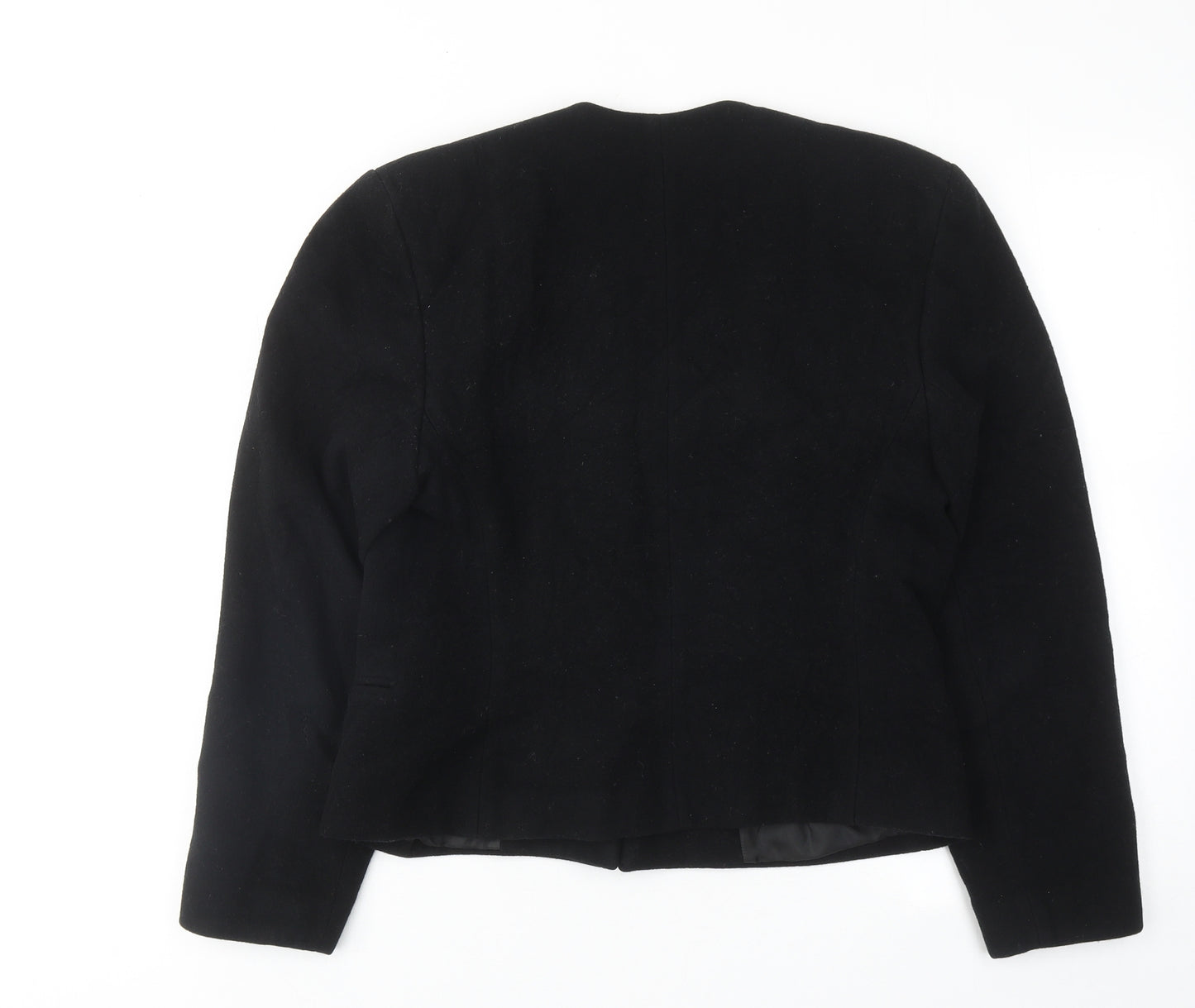 Jacques Vert Womens Black Jacket Blazer Size 12 Button