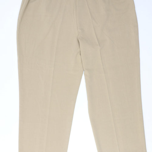 Berkertex Womens Beige Polyester Trousers Size 22 Regular Button