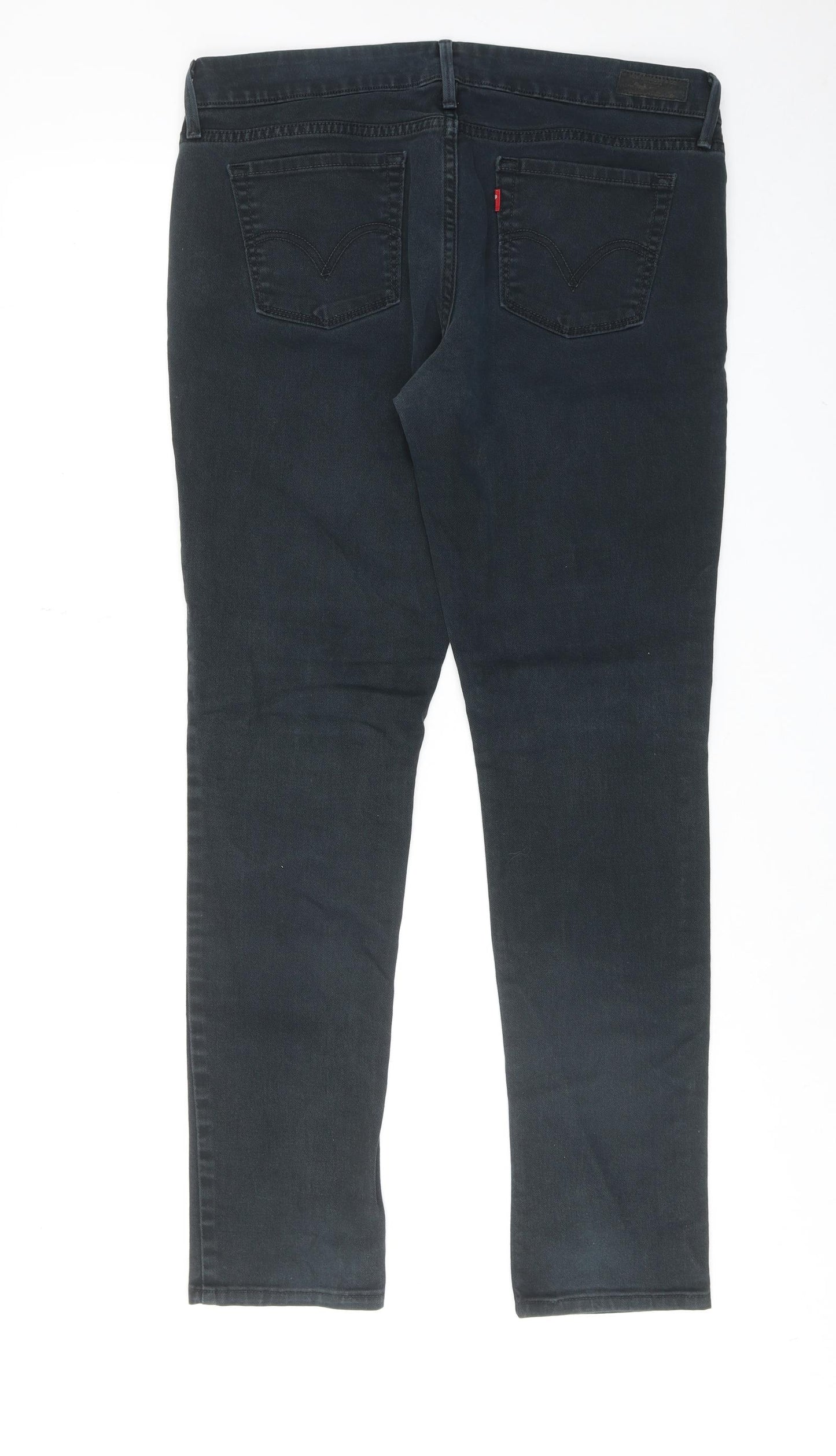 Levi's Womens Blue Cotton Skinny Jeans Size 12 Regular Zip