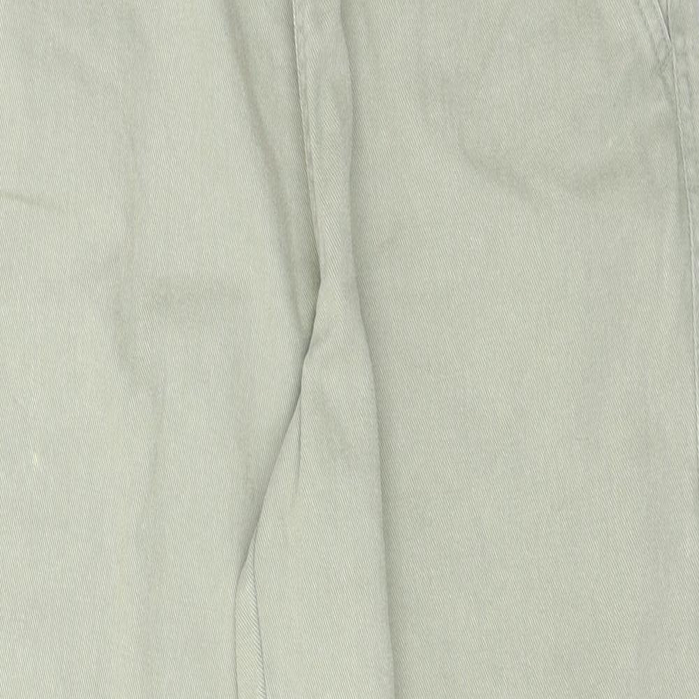TU Womens Green Cotton Tapered Jeans Size 12 Regular Drawstring