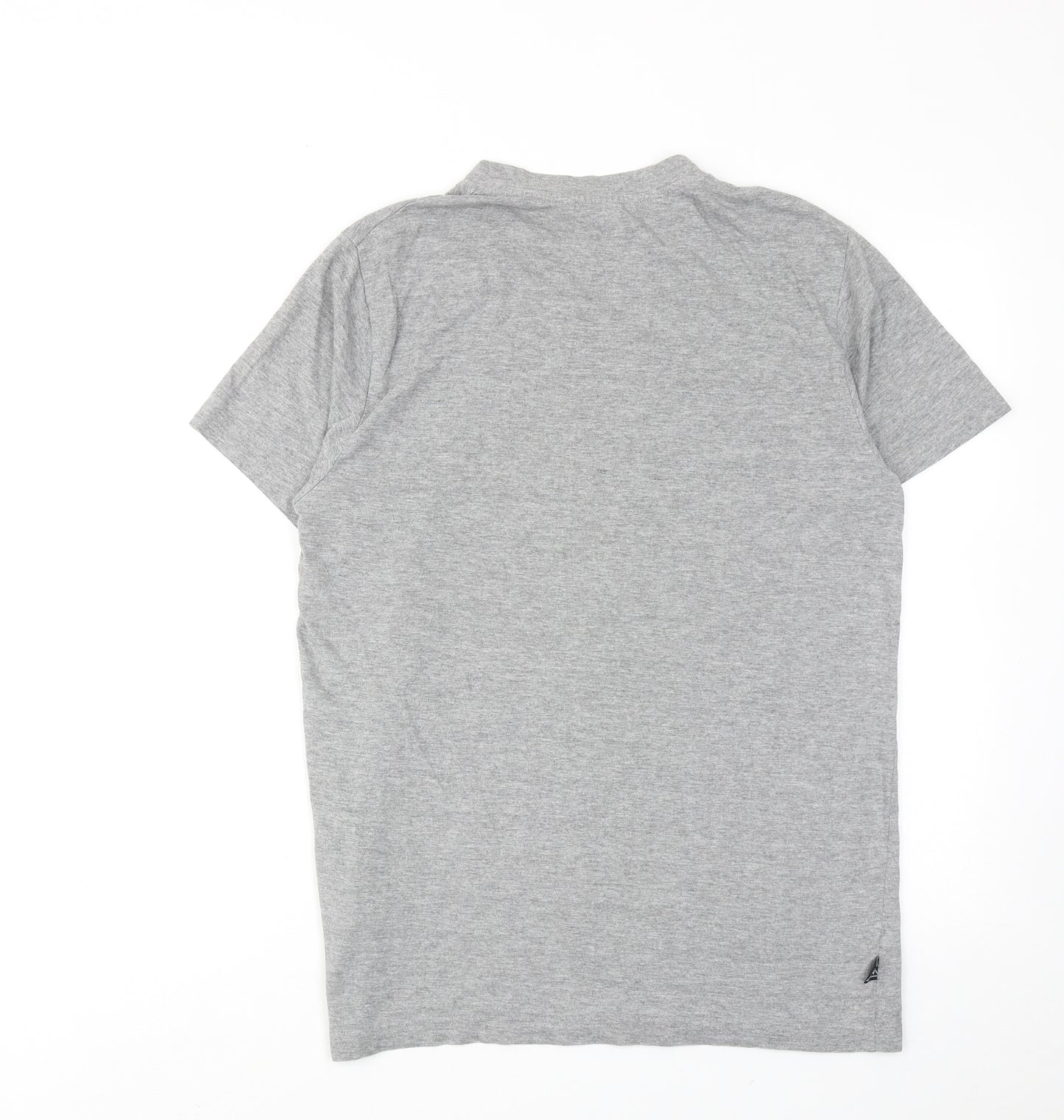 le coq sportif Mens Grey Cotton T-Shirt Size S Round Neck