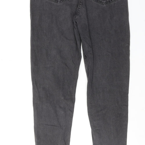 Denim & Co. Womens Black Cotton Mom Jeans Size 8 Regular Zip