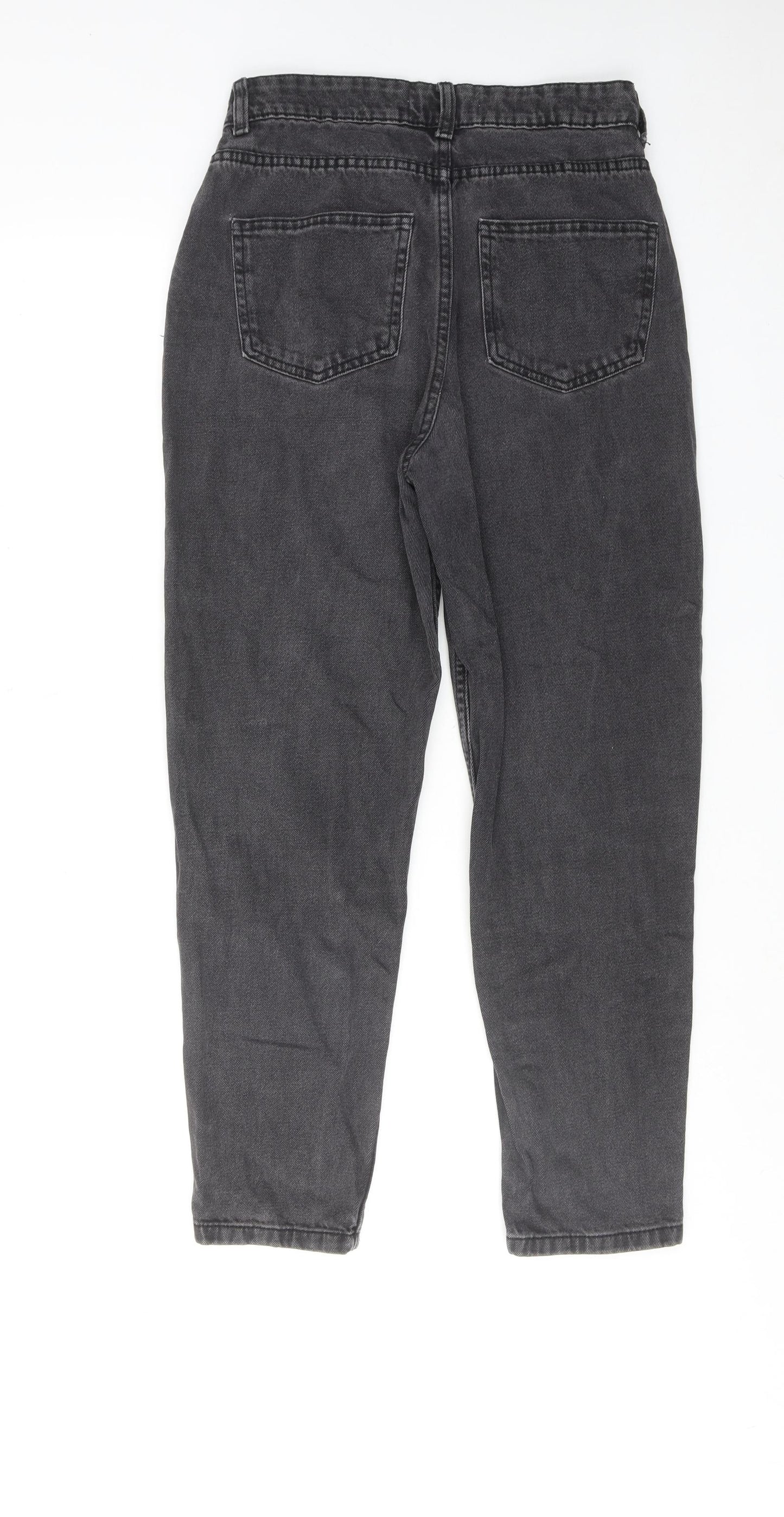 Denim & Co. Womens Black Cotton Mom Jeans Size 8 Regular Zip