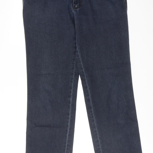 Club of Comfort Mens Blue Cotton Straight Jeans Size 36 in L32 in Regular Zip