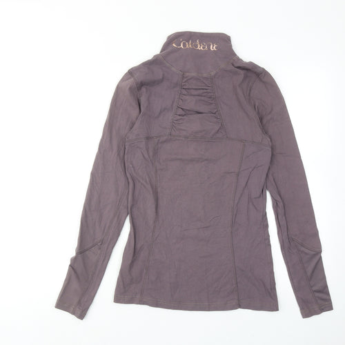 Caldene Womens Purple Cotton Pullover Sweatshirt Size 8 Zip