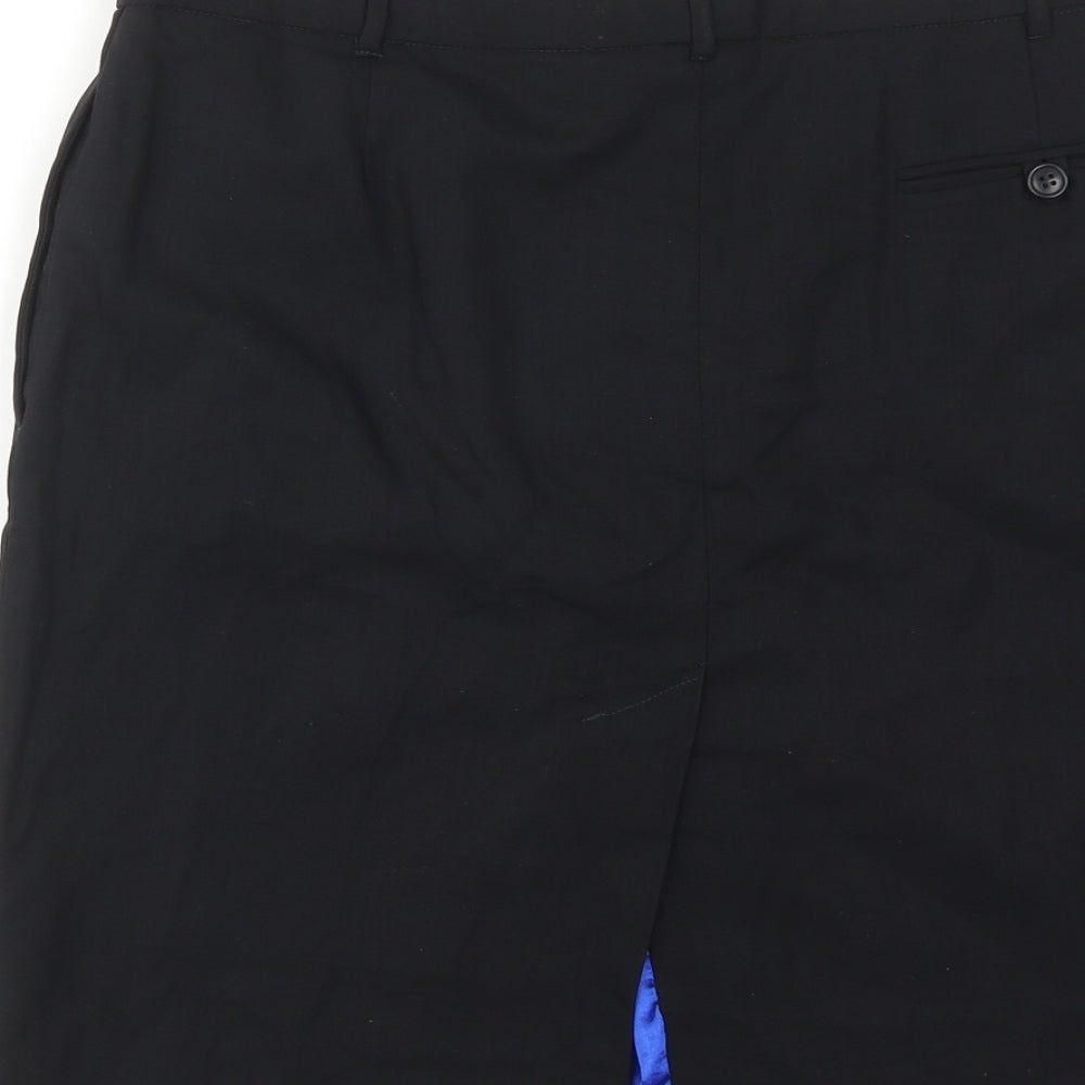 Calvin Klein Womens Black Polyester A-Line Skirt Size 10 Zip