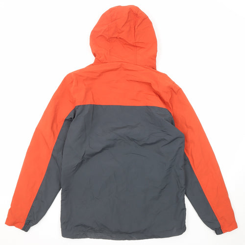 -9 Peak Mens Grey Windbreaker Jacket Size S Zip - Colourblock