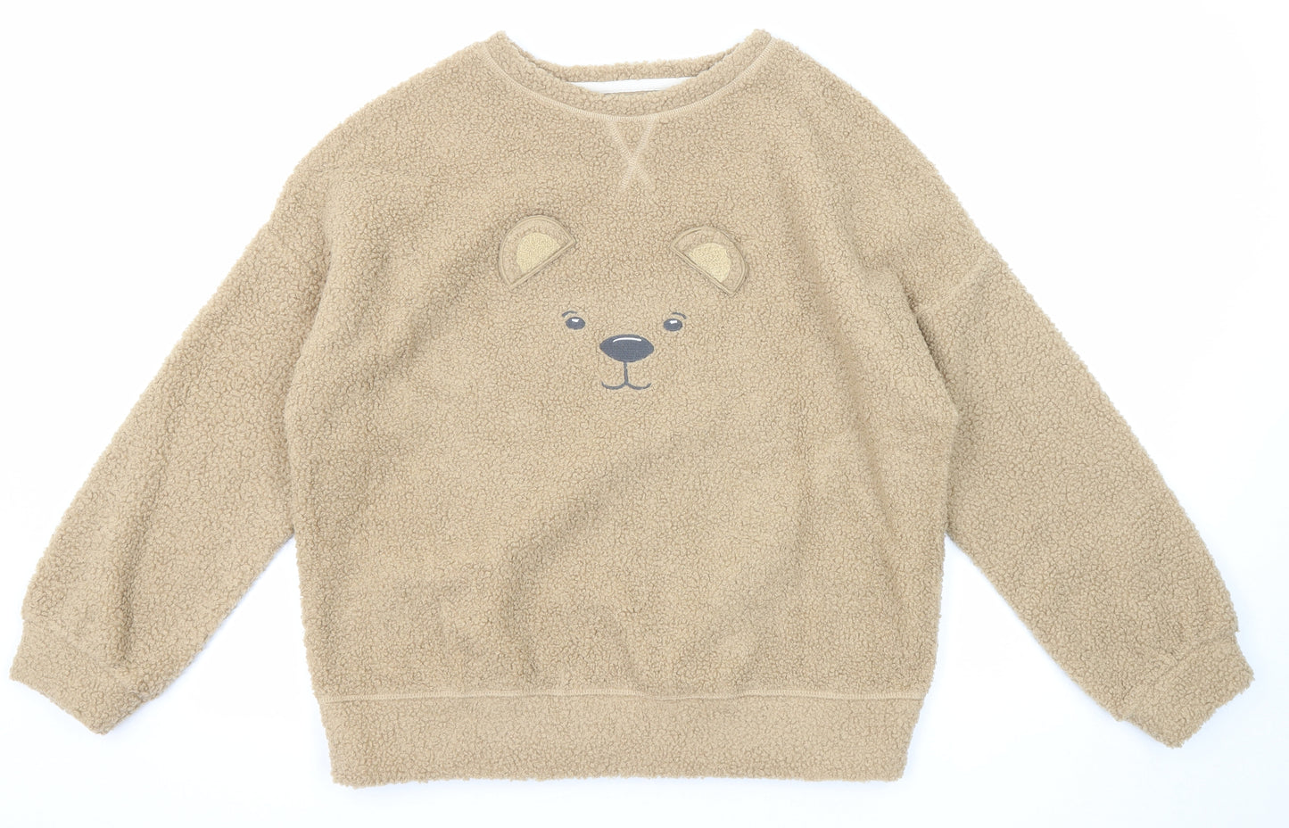 Marks and Spencer Womens Beige Polyester Pullover Sweatshirt Size S Pullover - Spencer Bear