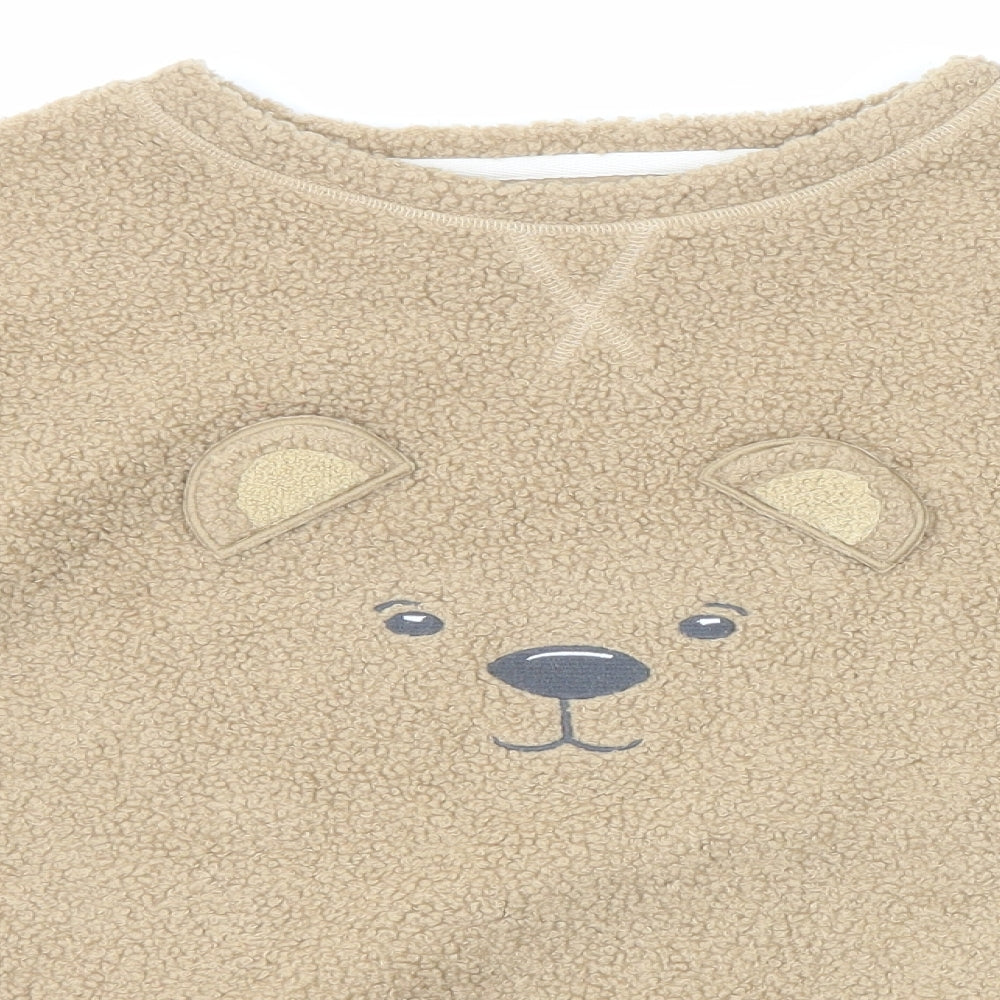 Marks and Spencer Womens Beige Polyester Pullover Sweatshirt Size S Pullover - Spencer Bear