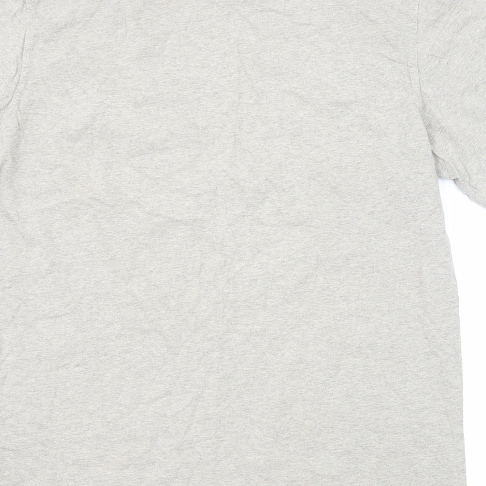 Barbour Mens Grey Cotton T-Shirt Size M Round Neck