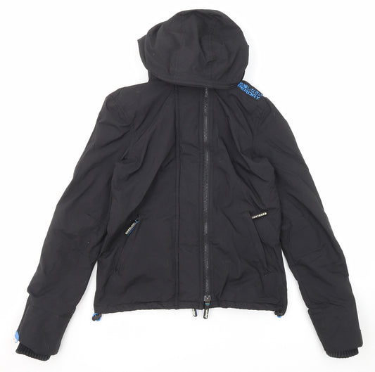 Superdry Mens Black Windbreaker Jacket Size XS Zip