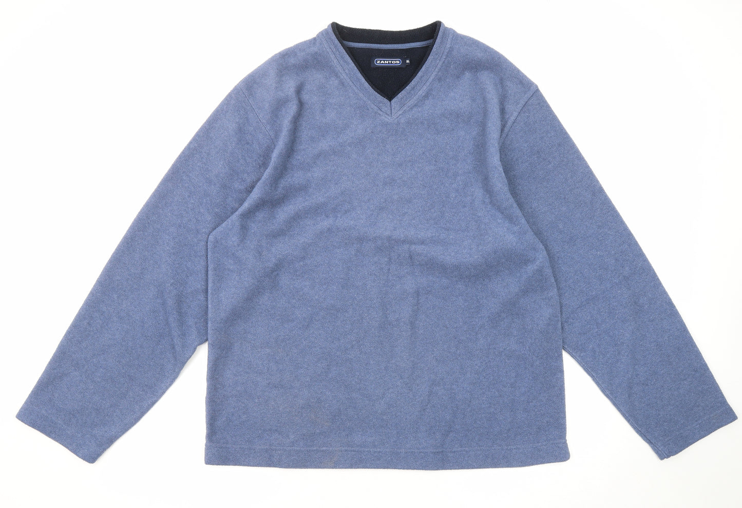 Zantos Mens Blue Polyester Pullover Sweatshirt Size XL
