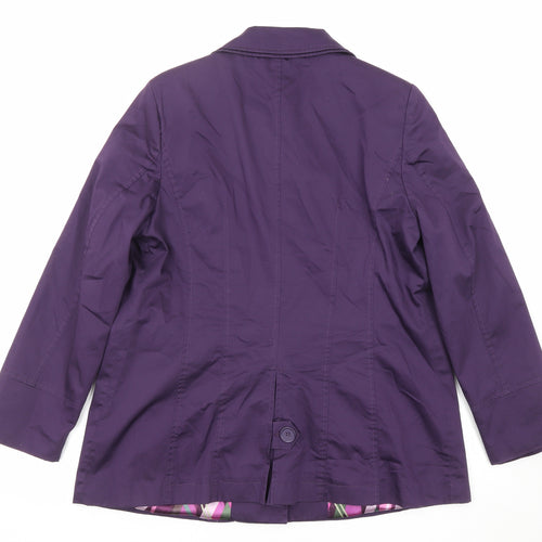 Per Una Womens Purple Jacket Size 16 Button