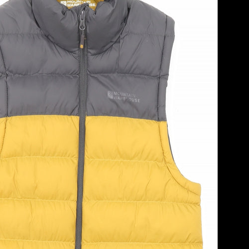 Mountain Warehouse Mens Yellow Gilet Jacket Size XS Zip