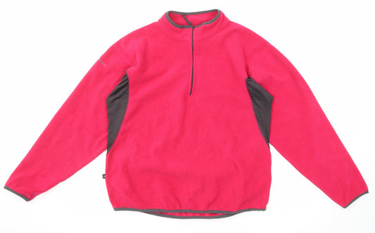 Mountain Life Womens Pink Colourblock Polyester Pullover Sweatshirt Size 16 Zip