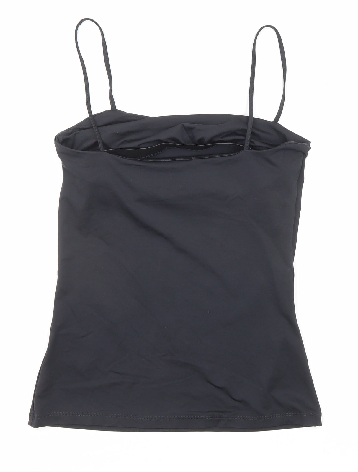 H&M Womens Black Polyamide Camisole Tank Size S Cowl Neck