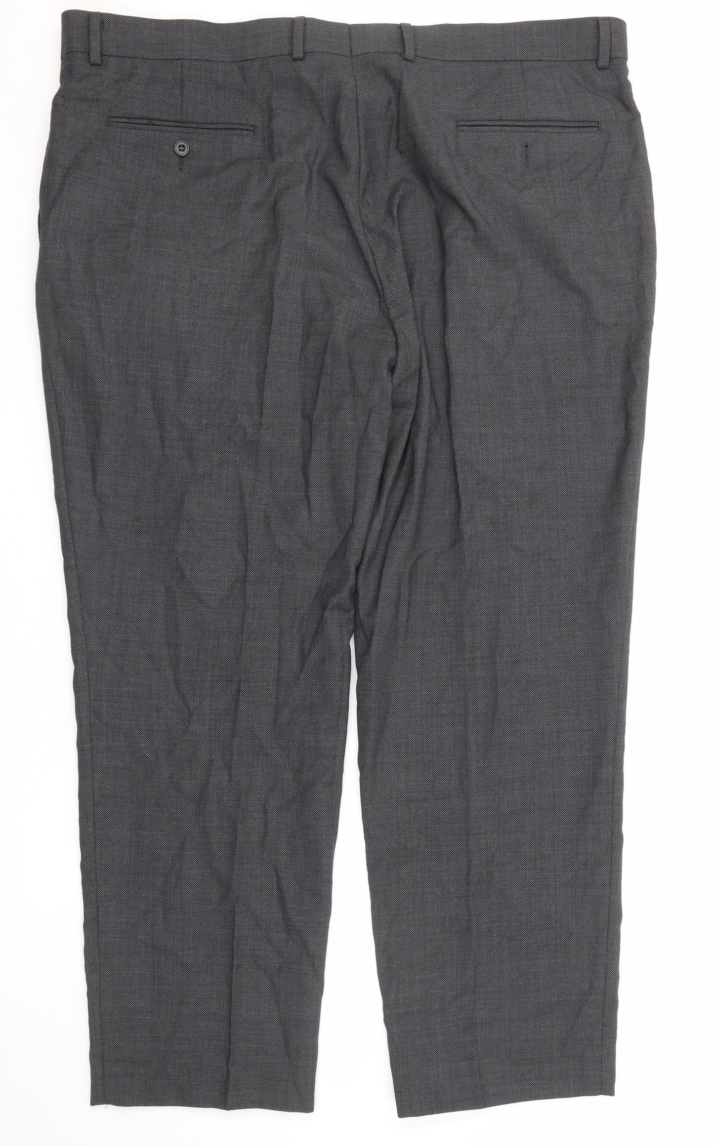 Paul Costelloe Mens Grey Wool Dress Pants Trousers Size 44 in L31 in Regular Zip