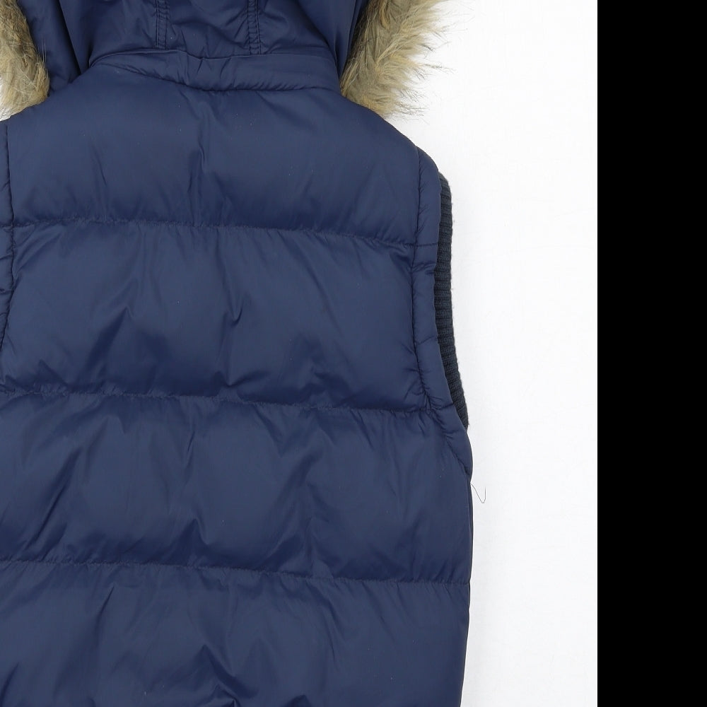 SoulCal&Co Womens Blue Gilet Jacket Size 10 Zip