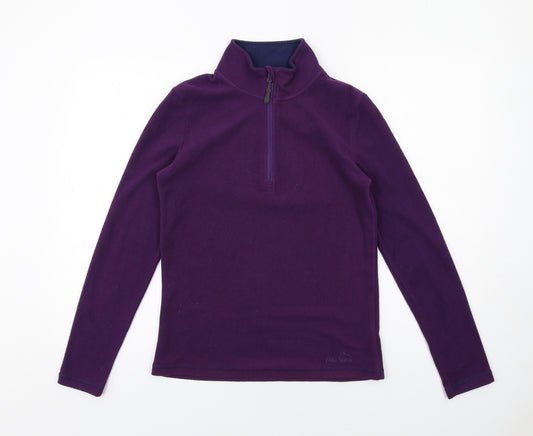Peter Storm Womens Purple Polyester Pullover Sweatshirt Size 10 Zip