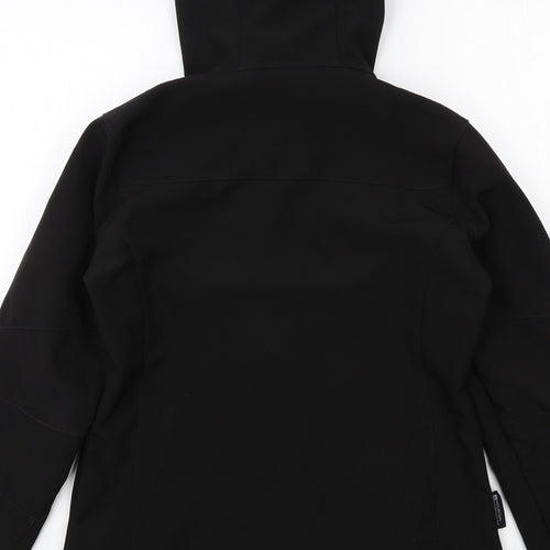 Mountain Warehouse Womens Black Windbreaker Jacket Size 8 Zip