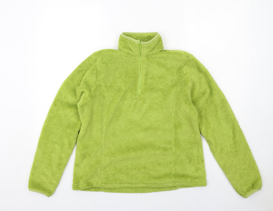 Lands' End Womens Green Polyester Pullover Sweatshirt Size 6 Zip