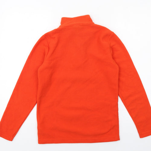 Mountain Warehouse Boys Orange Polyester Pullover Sweatshirt Size 11-12 Years Zip
