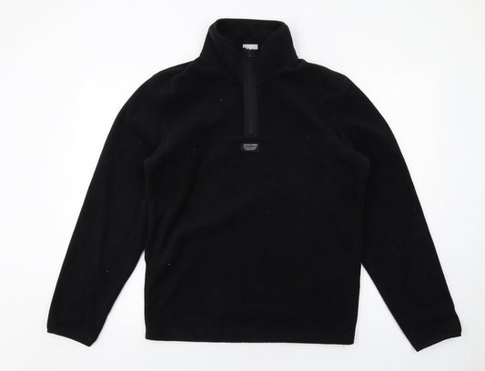 JACK & JONES Mens Black Polyester Pullover Sweatshirt Size M
