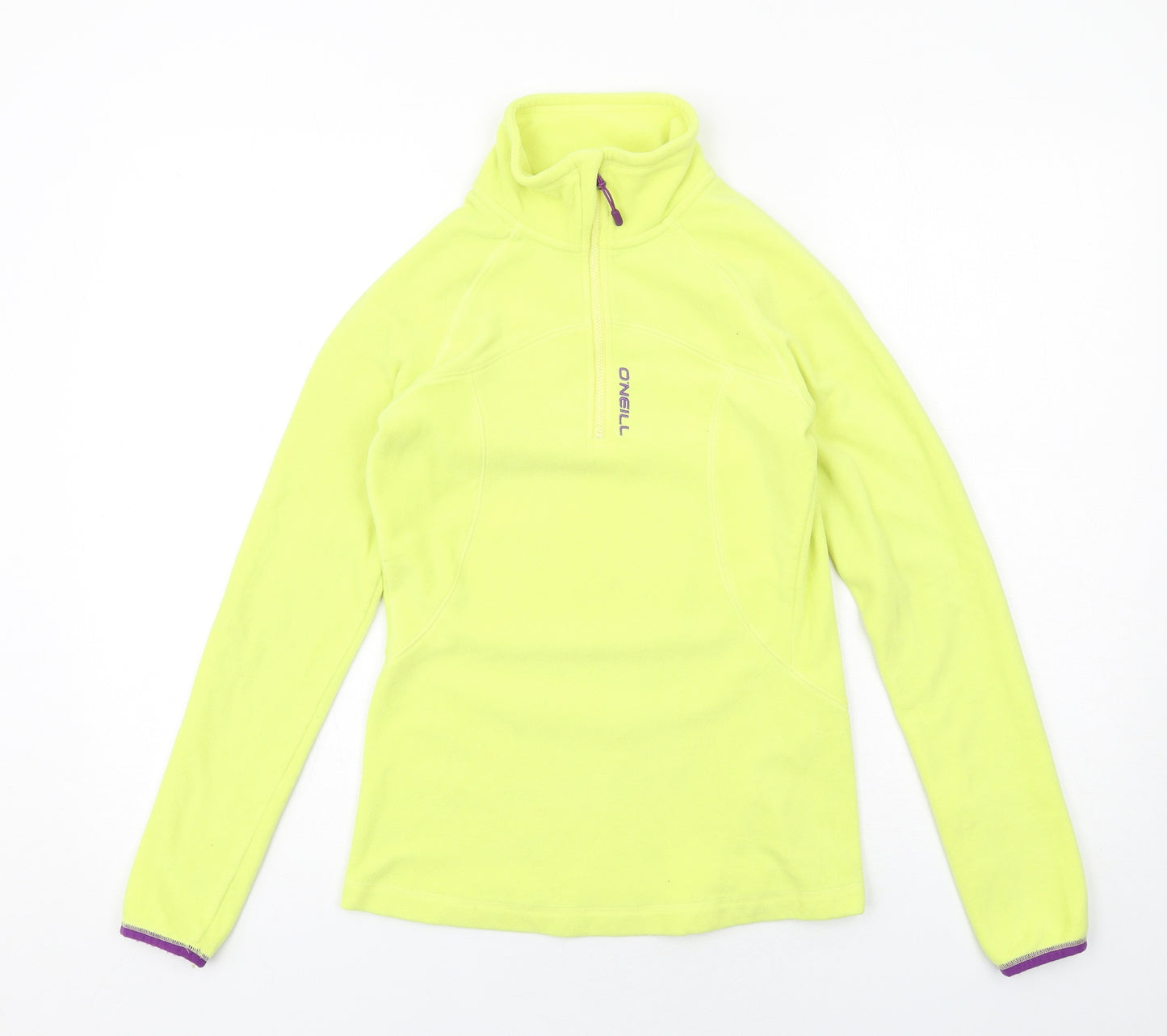 O'Neill Womens Yellow Polyester Pullover Sweatshirt Size S Zip