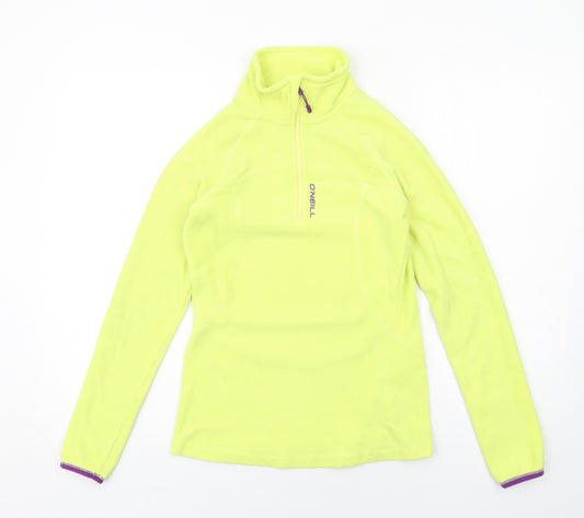 O'Neill Womens Yellow Polyester Pullover Sweatshirt Size S Zip
