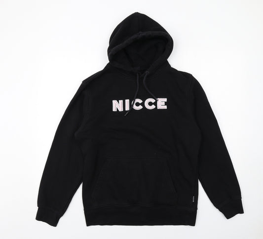NICCE Mens Black Cotton Pullover Hoodie Size M