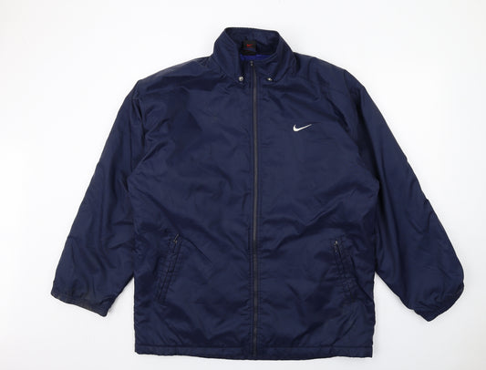 Nike Mens Blue Windbreaker Jacket Size M Zip