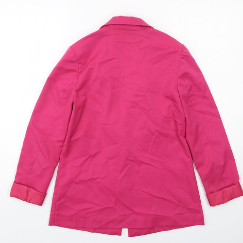 H&M Womens Pink Jacket Blazer Size 6 Button