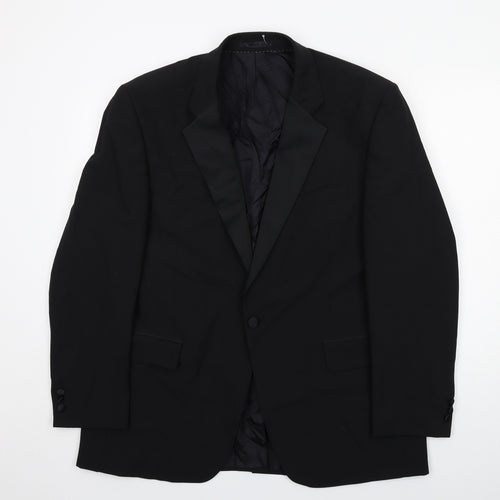 Centaur Mens Black Polyester Tuxedo Suit Jacket Size 44 Regular