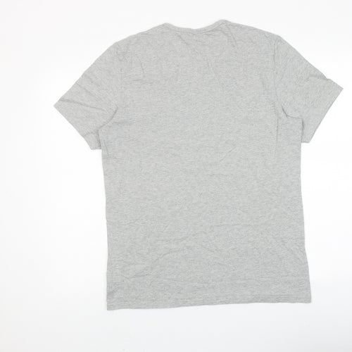 Calvin Klein Mens Grey Cotton T-Shirt Size M Round Neck