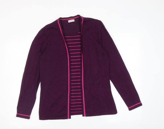Eastex Womens Purple Round Neck Viscose Pullover Jumper Size 14 - Cargo Style