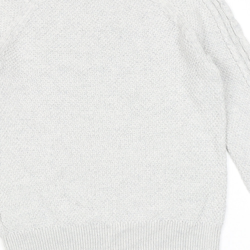 Gap Womens Grey Round Neck 100% Cotton Pullover Jumper Size XS